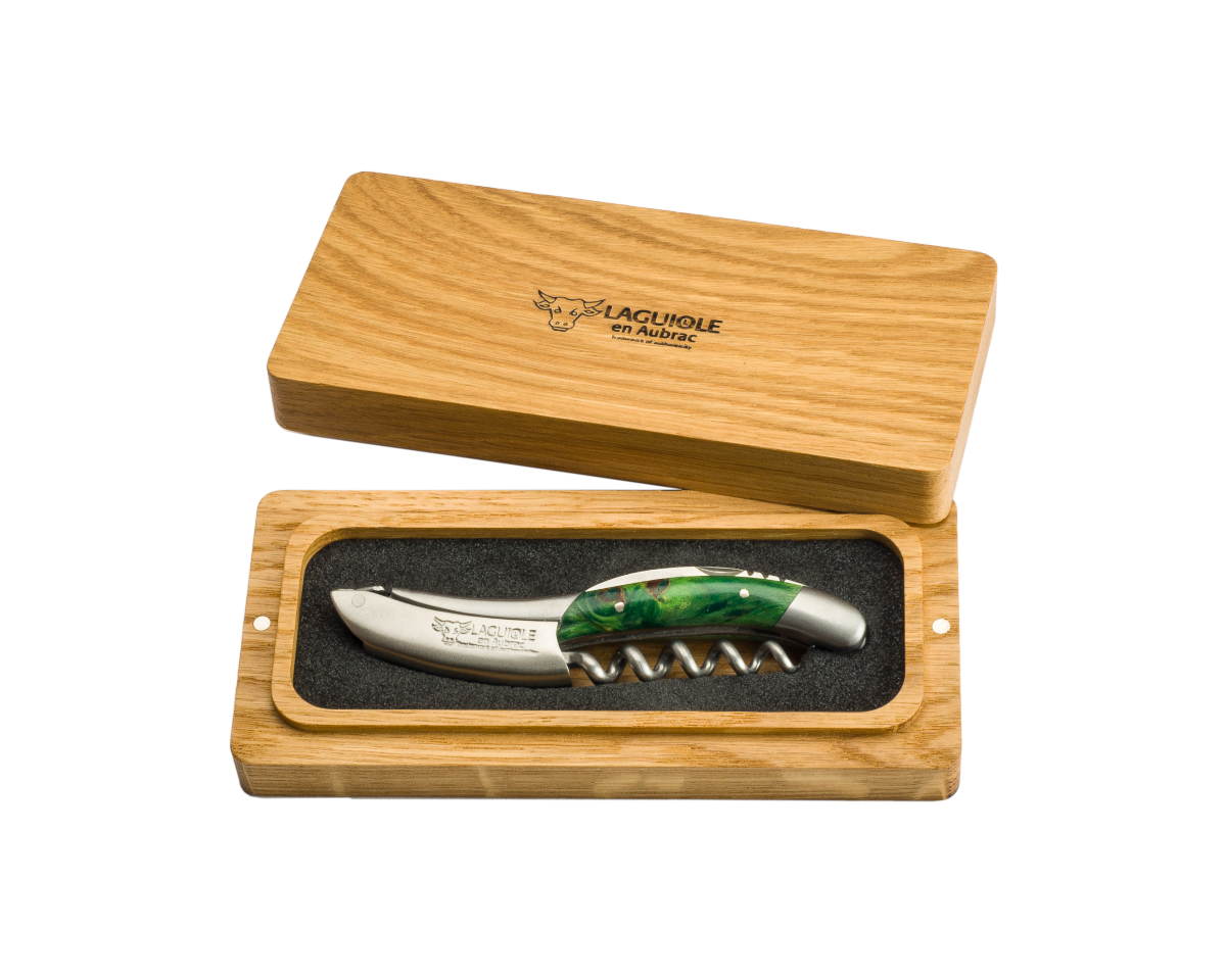 Laguiole en Aubrac Sommelier Corkscrew Green Poplar Wood
