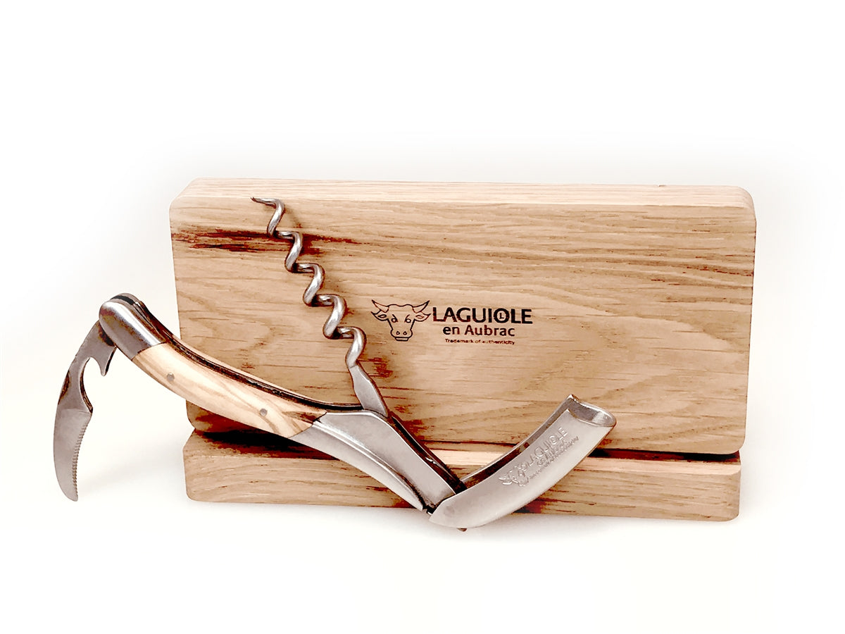 Laguiole en Aubrac Olive Wood Sommelier Corkscrew - Sonoma Champagne Sabres