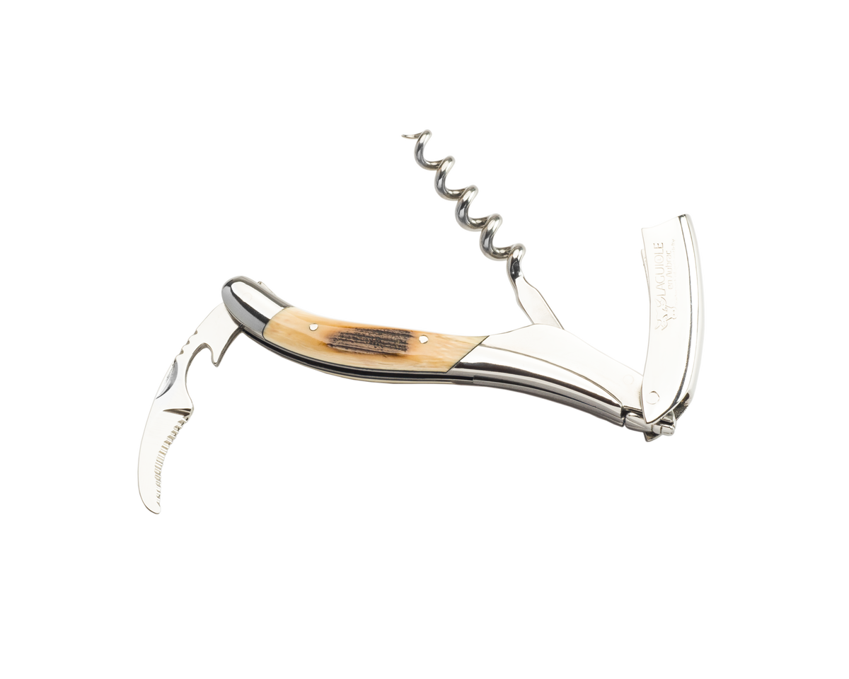 Laguiole en Aubrac Sommelier Corkscrew Mammoth Ivory Crust Corkscrew